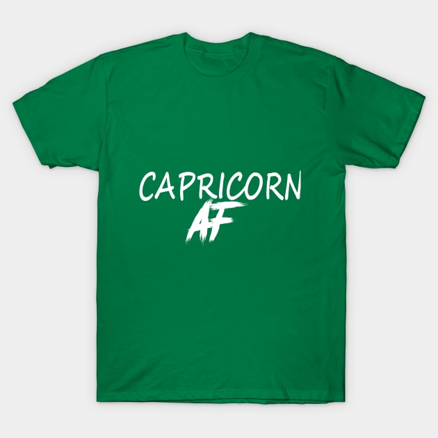 CAPRICORN AF WHITE T-Shirt by Everyday Magic